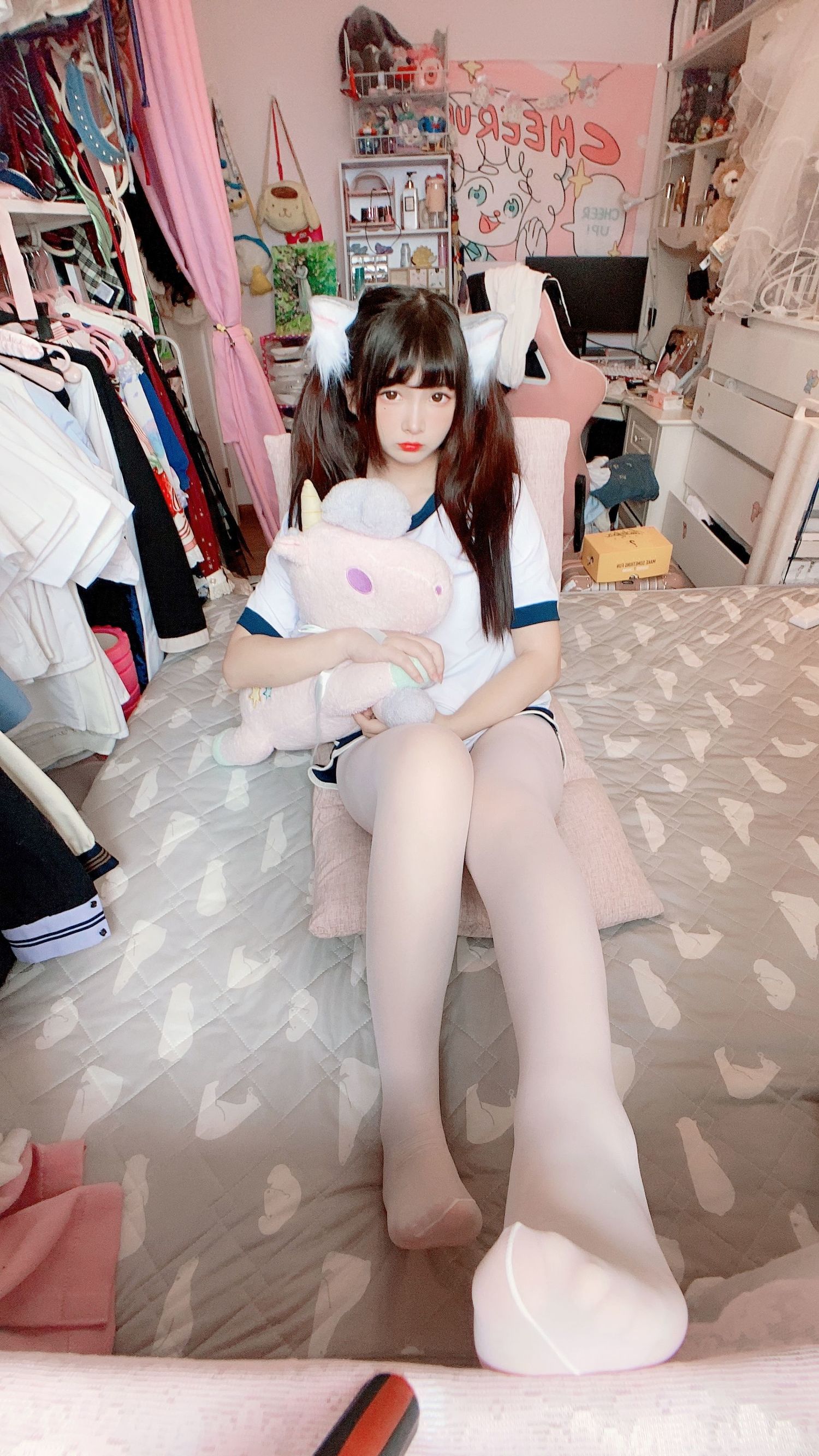 [COS福利]二次元美女古川kagura白丝体操运动服插图6